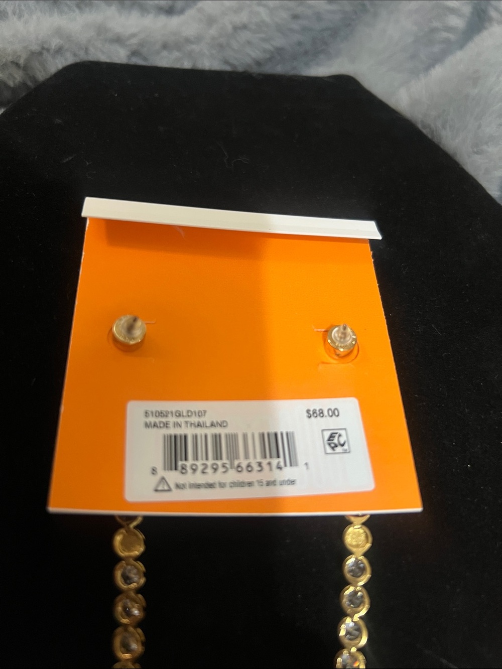 Kurt Geiger Gold-Tone Crystal and Pearl Drop Earrings NEW retail $68 - Picture 5 of 5